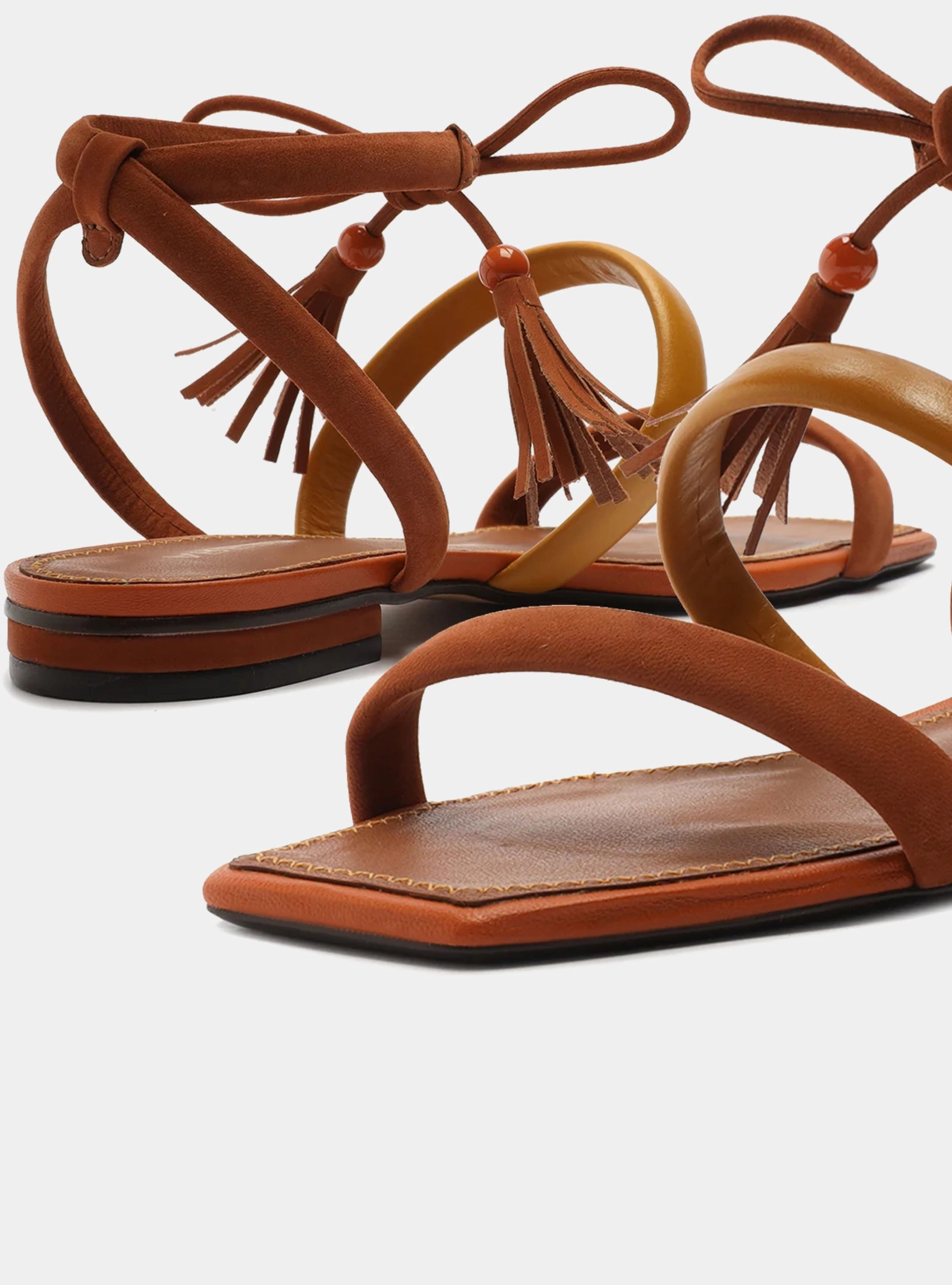 Train Ride Lenny Frin Flat Nubuck Sandal