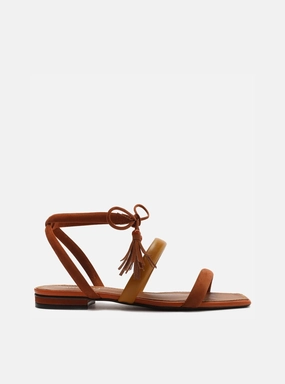 All Purpose Lenny Frin Flat Nubuck Sandal