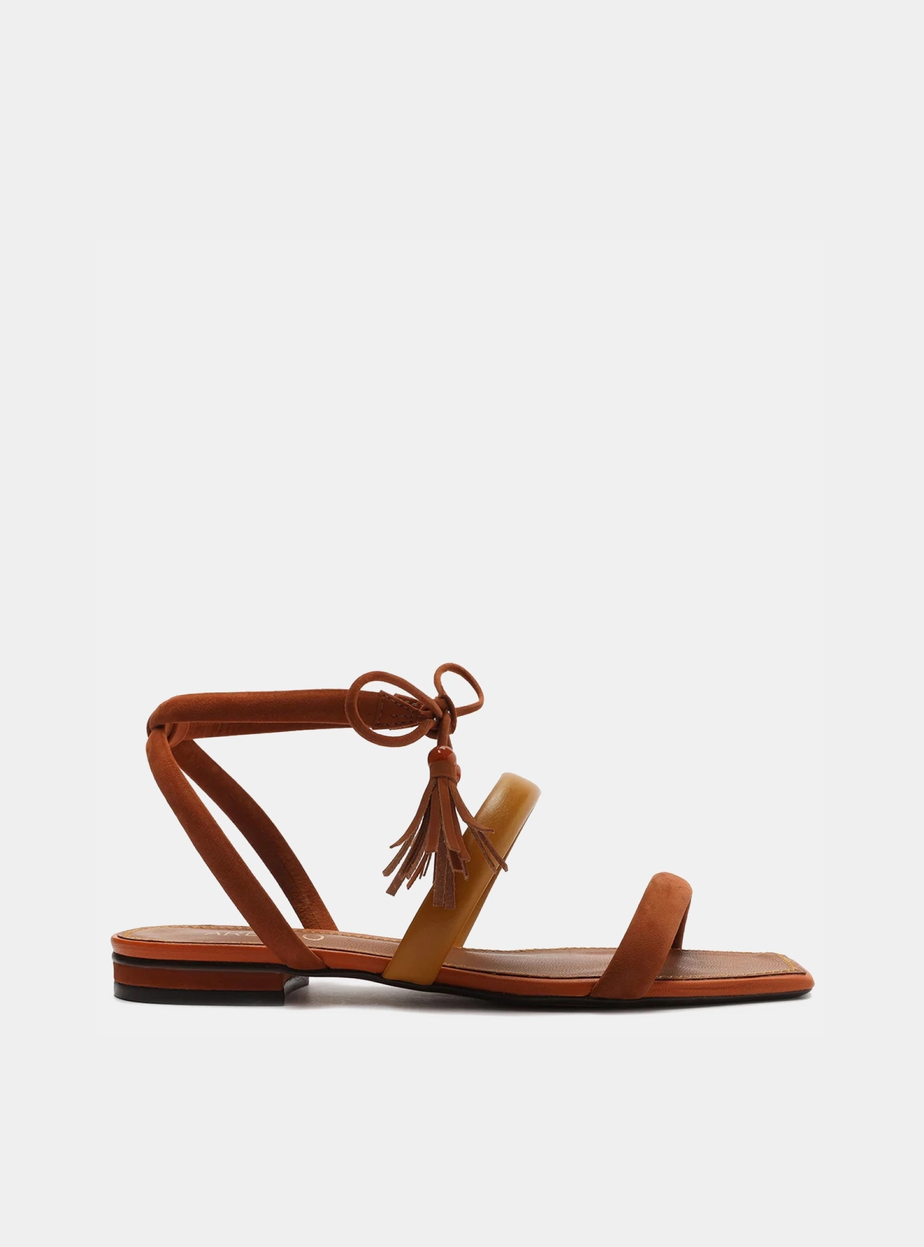 Lenny Frin Flat Nubuck Sandal Sleek Sole