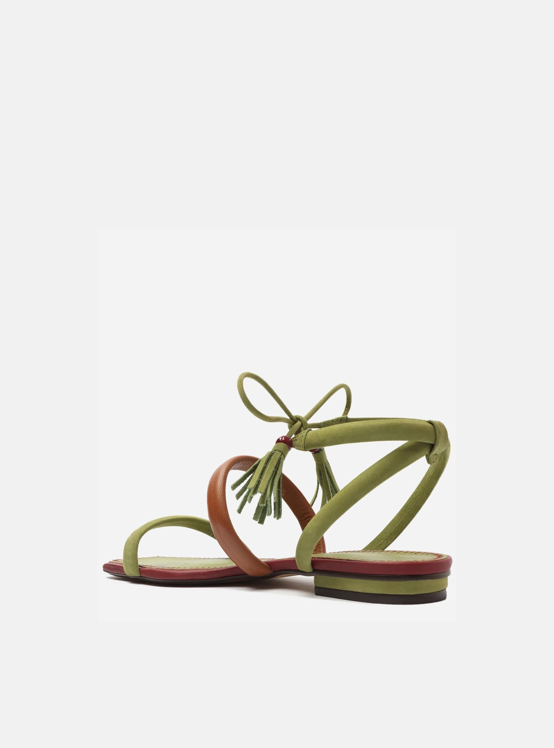 Elegant Shoes Heel Strap Lenny Frin  Leather Flat