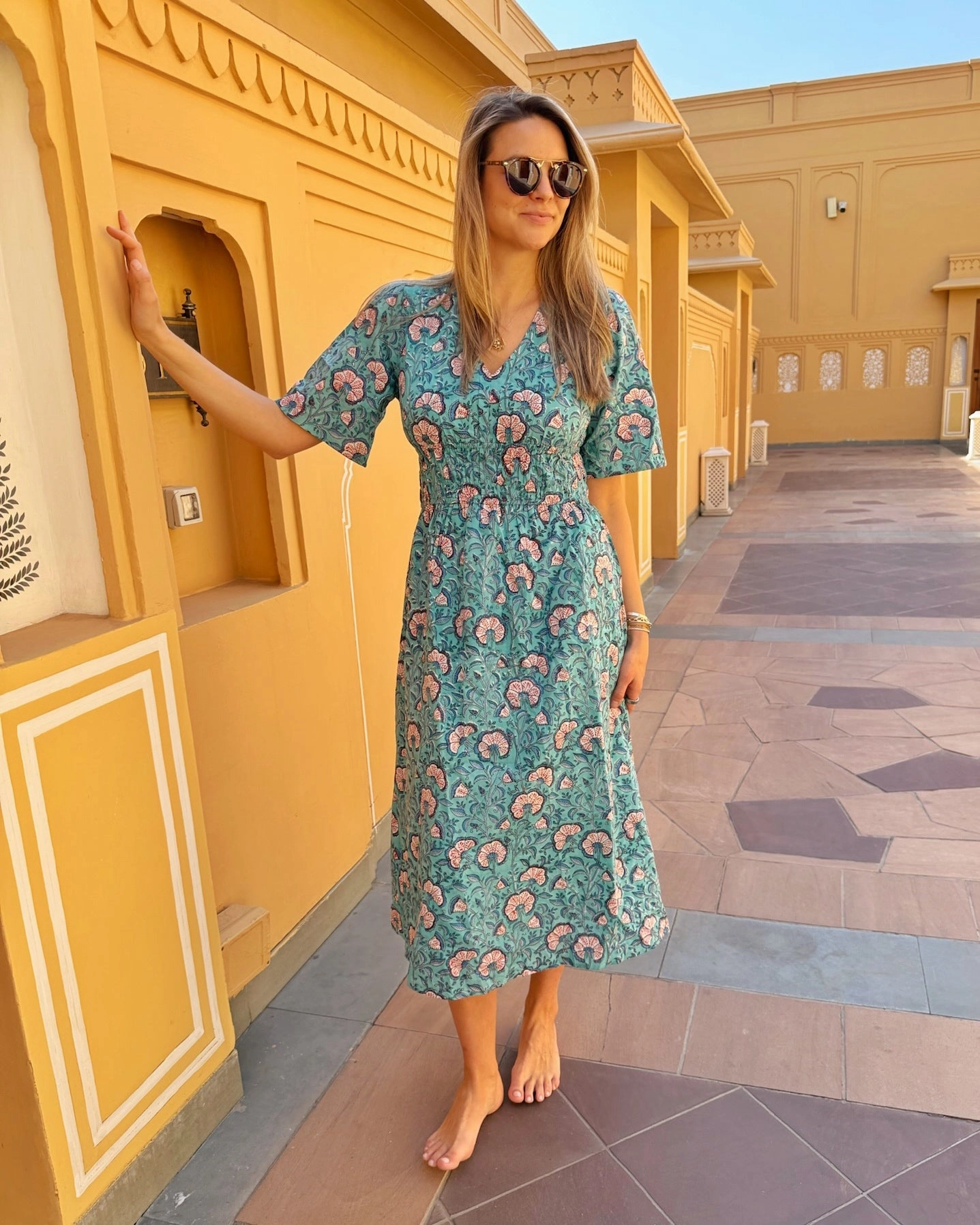 Lexington Dress Teal tango Bohemian style Breathable Style