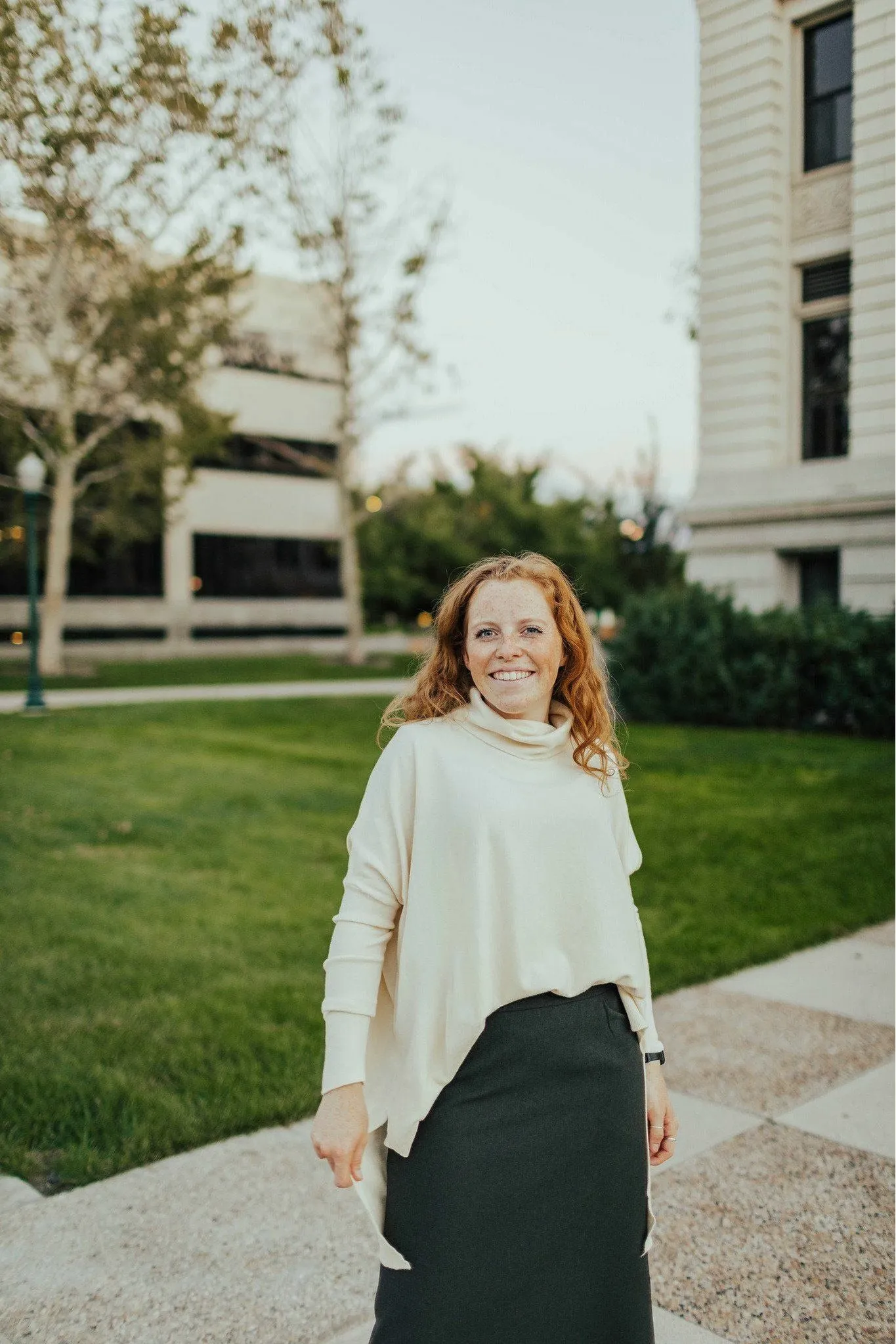 Thea Sweater Ivory stain resistant coating UniversalFit