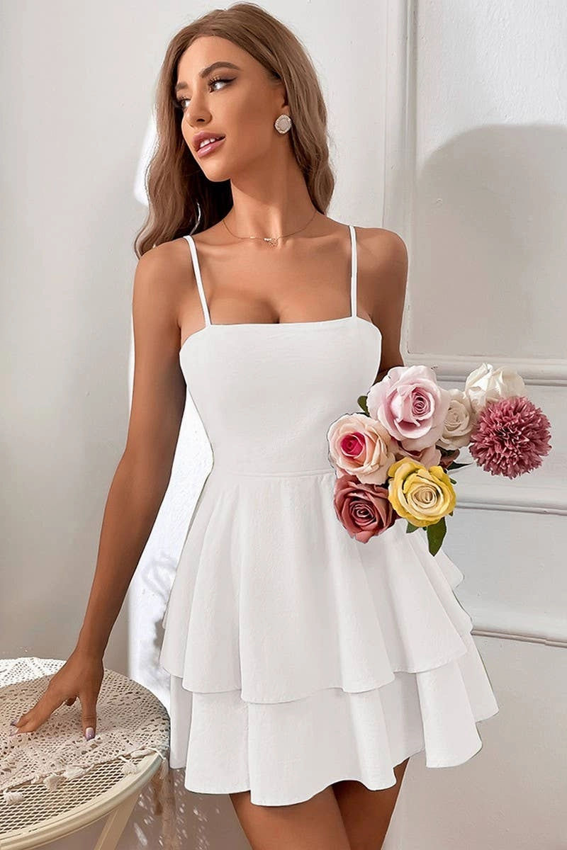 Balanced feel BOWKNOT BIND SEXY BACKLESS CONDOLE BELT DRESS_CWDSD2717