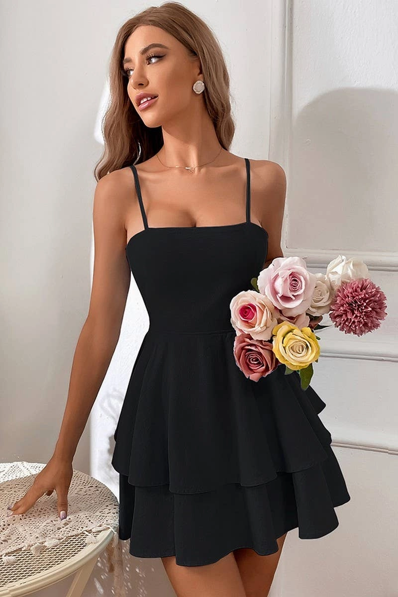 Feminine Touch BOWKNOT BIND SEXY BACKLESS CONDOLE BELT DRESS_CWDSD2717