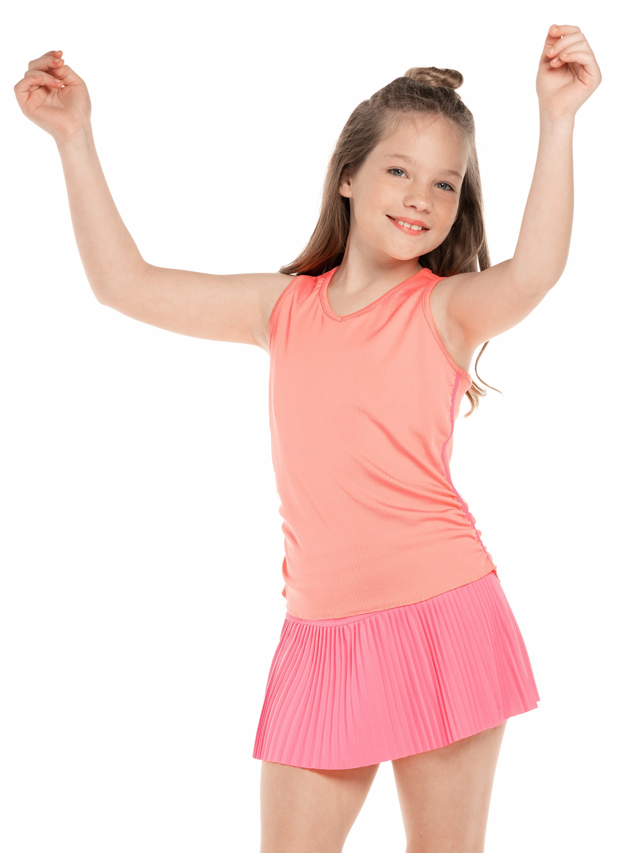 Lightweight Rib Tank Layered Hemline DoubleStitchedHem