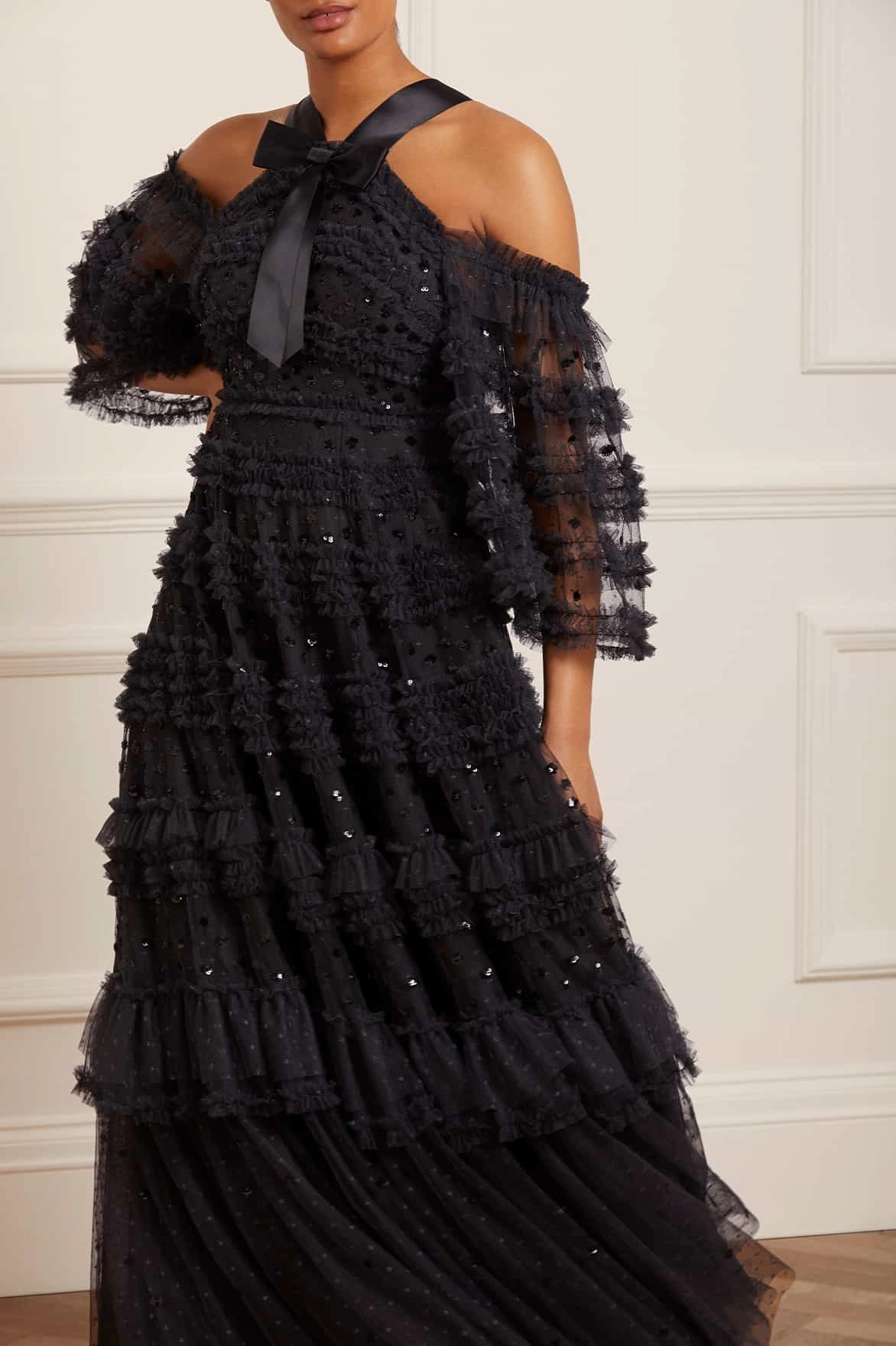 Weekend Edge Lightweight Fabric Vivian Off Shoulder Gown