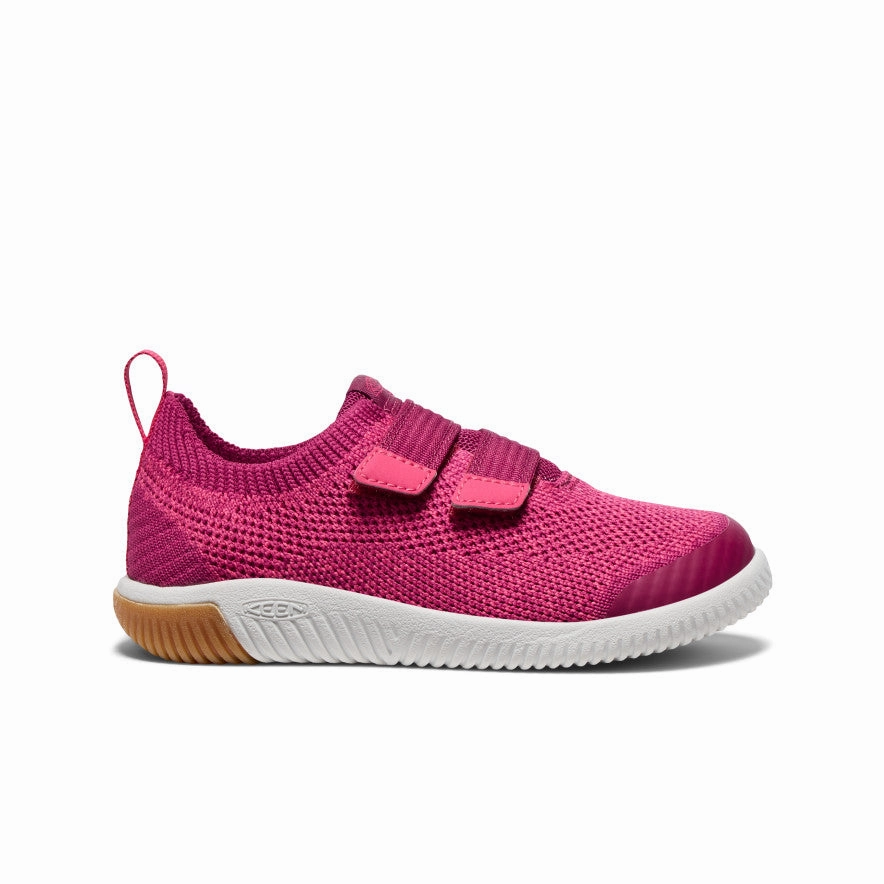 Chill Step Shoes Little Kids' KNX Knit Double Strap  |  Beaujolais/Raspberry