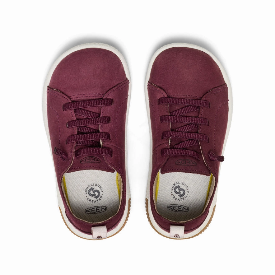 Little Kids' KNX Leather Sneaker  |  Fig/Star White Soft Landing