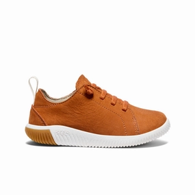 Comfy Motion Little Kids' KNX Leather Sneaker  |  Gold Flame/Star White