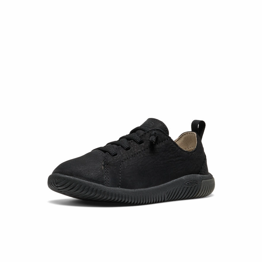 No Lace Little Kids' KNX Leather Sneaker  |  Triple Black