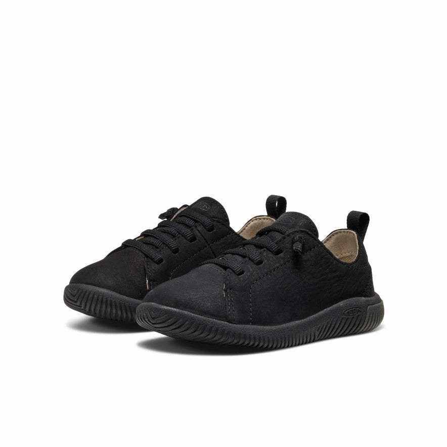 Narrow Fit Little Kids' KNX Leather Sneaker  |  Triple Black