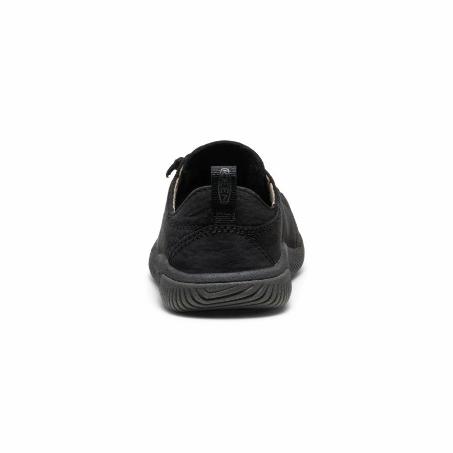 Little Kids' KNX Leather Sneaker  |  Triple Black Relaxed Footwear