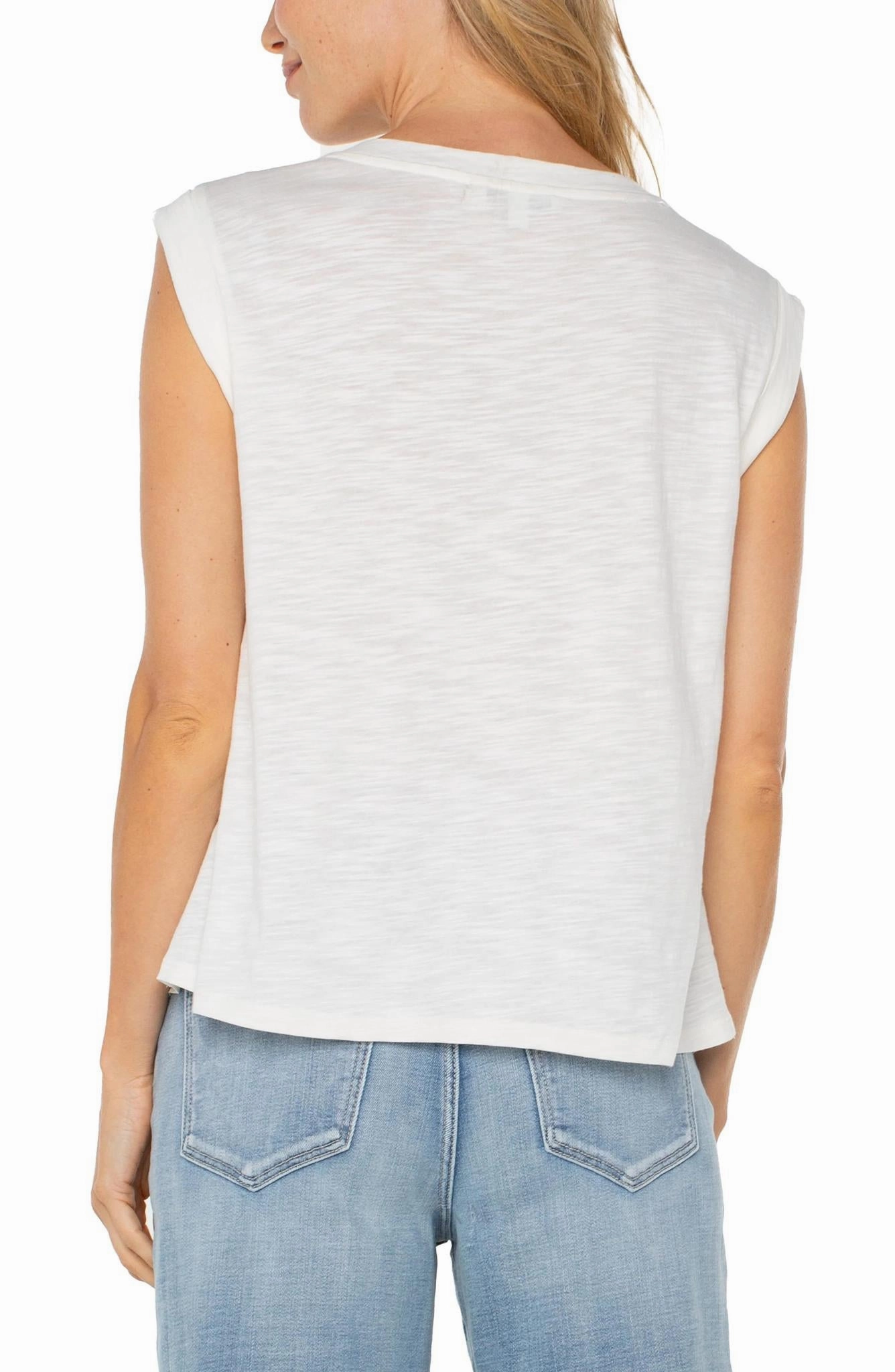 Liverpool Sleeveless Knit Top Ethical production EcoFriendlyTexture