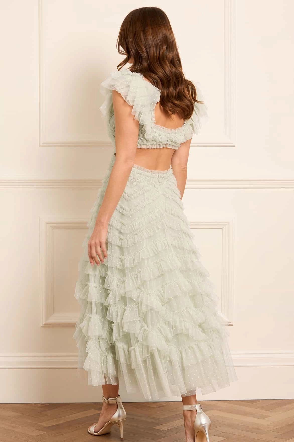 Glossy Fabric All Season Style Lola Backless Ballerina Dress