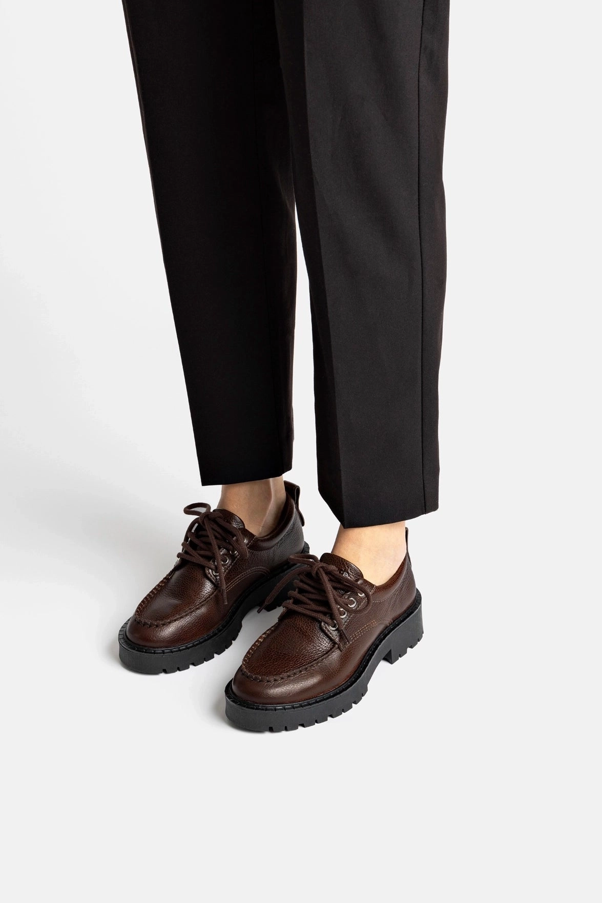 London Lace Up Loafer In Brown Leather forest walk