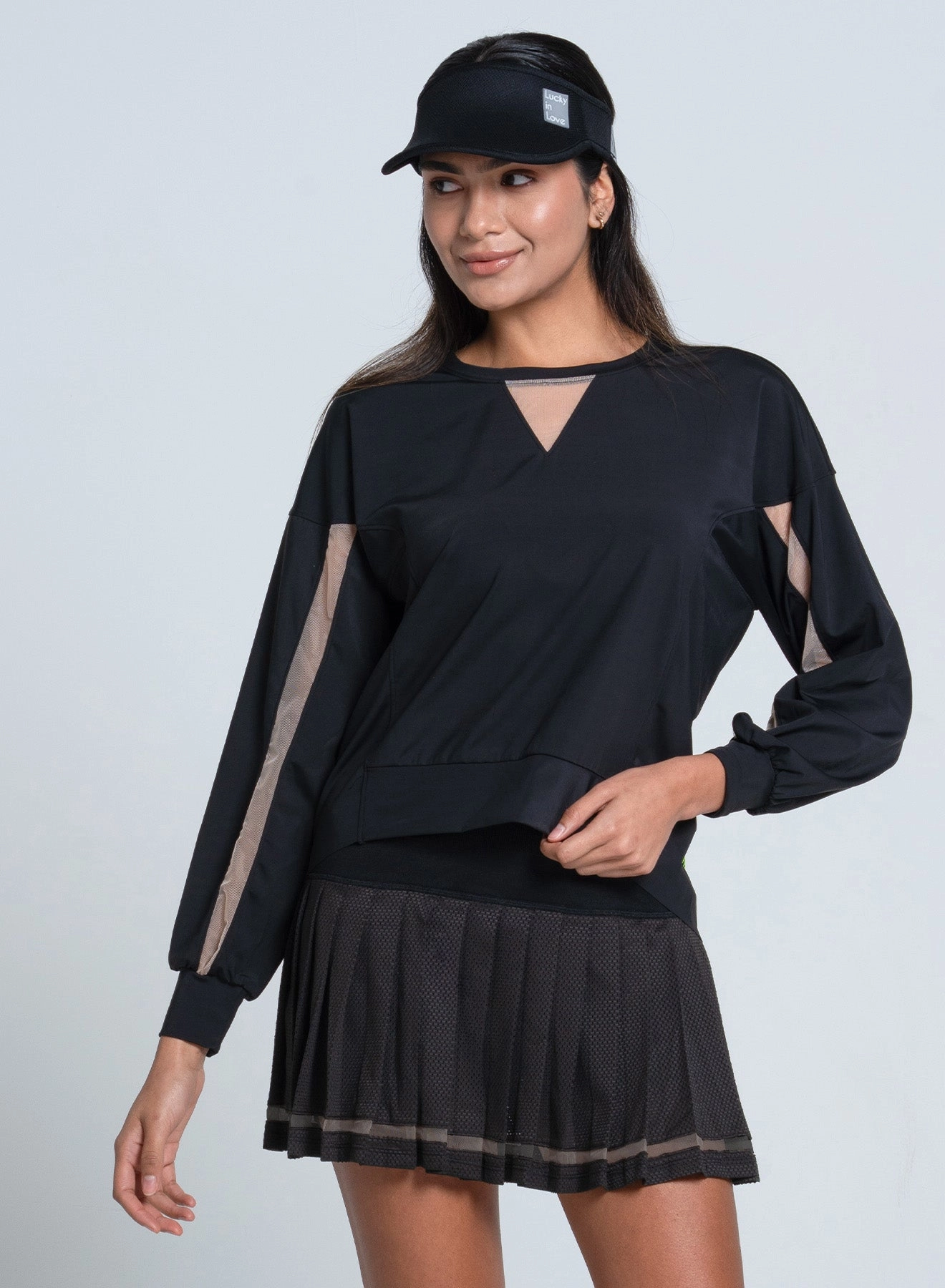 Long Be Tulle Pleat Skirt Soft Knit LayeringFriendly Weight