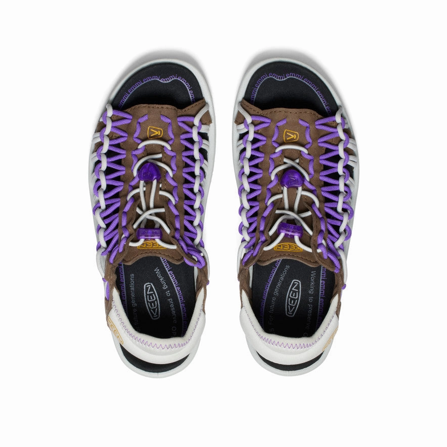 Women's UNEEK II Open Toe x emmi  |  Dark Earth/Tillandsia Purple Sunday Best