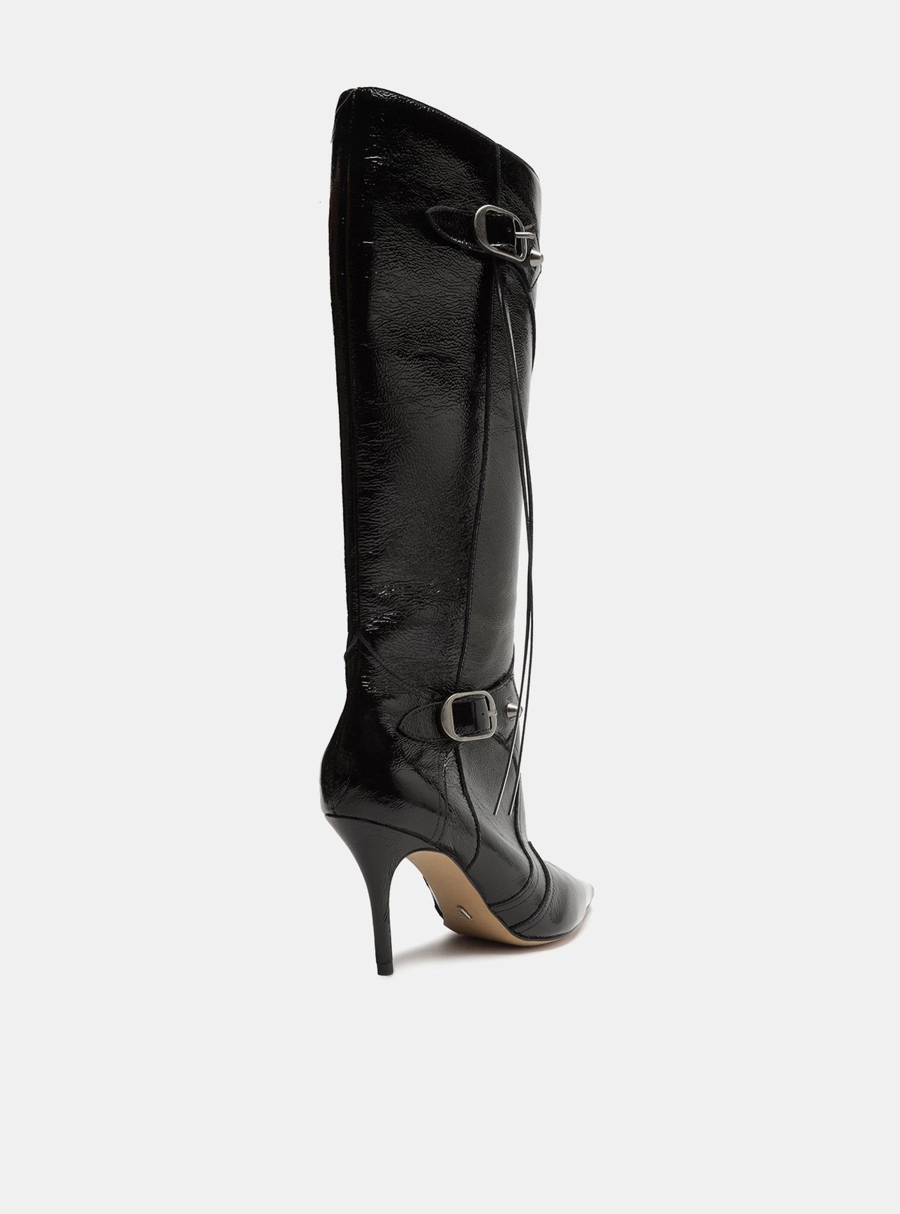 Luci Leather Stiletto Boot Luggage Ready Stylish Protection