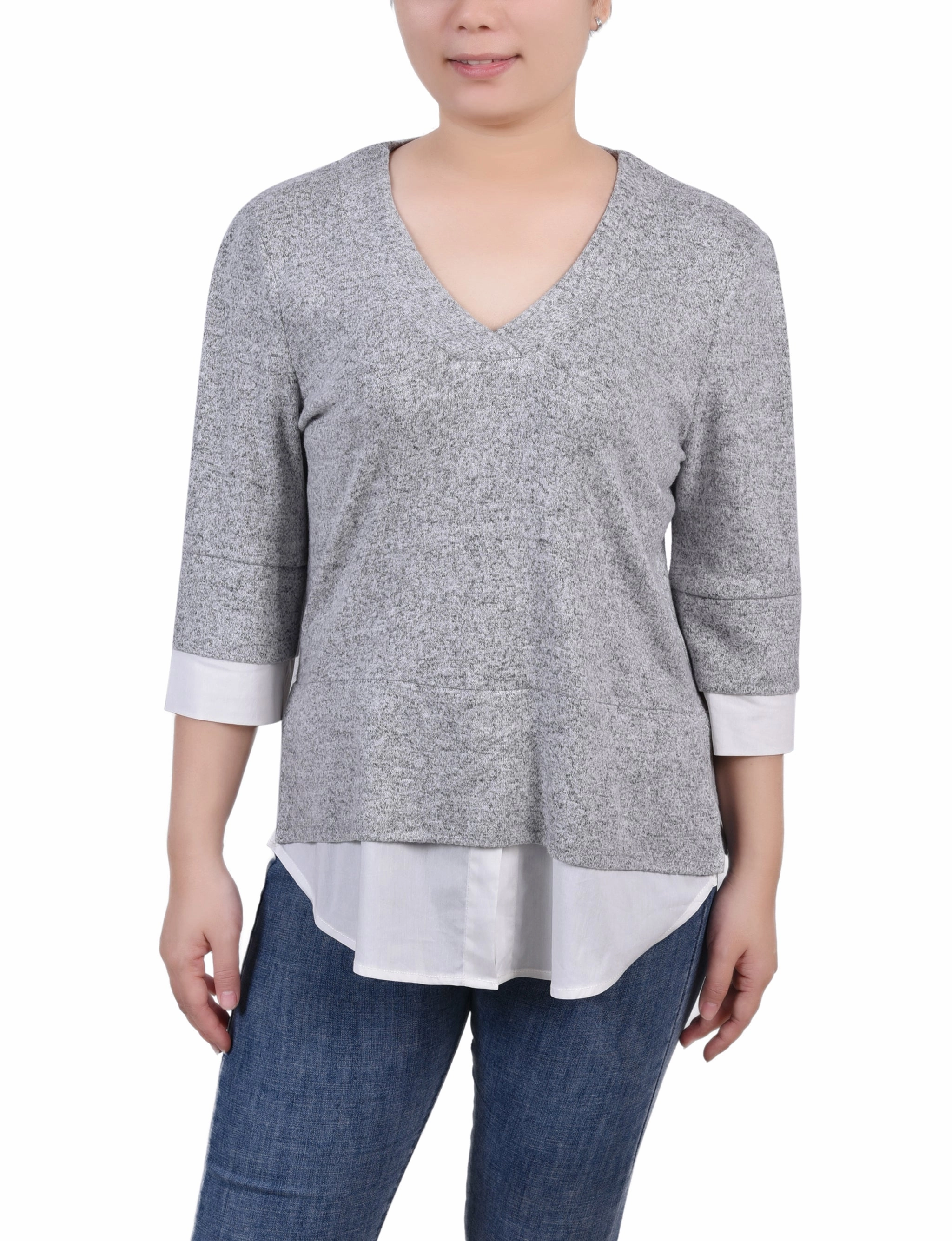 AntiStatic Weave Long Sleeve 2-In 1 Top