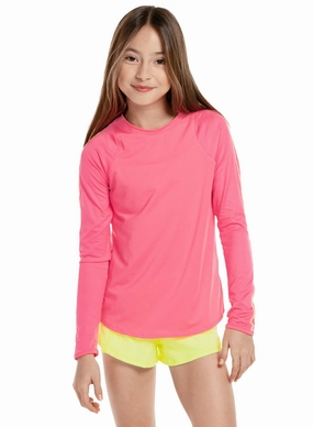 Airflow Weave Pattern Soft Brushed Lining Long Sleeve Athletic Crew