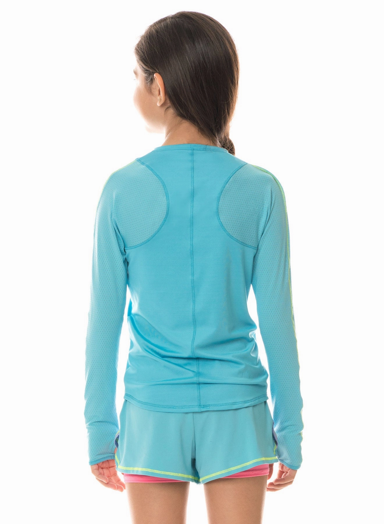 Layered Hem Reinforcement Long Sleeve Athletic Crew