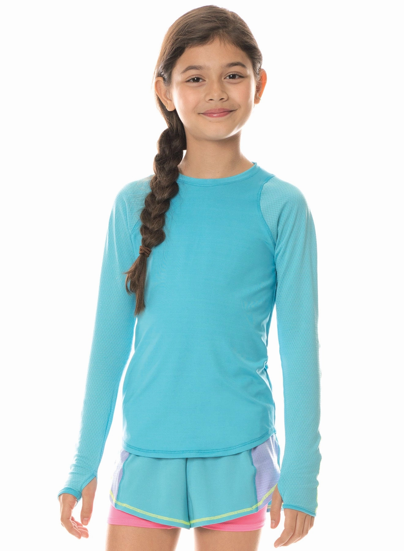 Long Sleeve Athletic Crew Petal Sleeve Architecture Easy Care Material