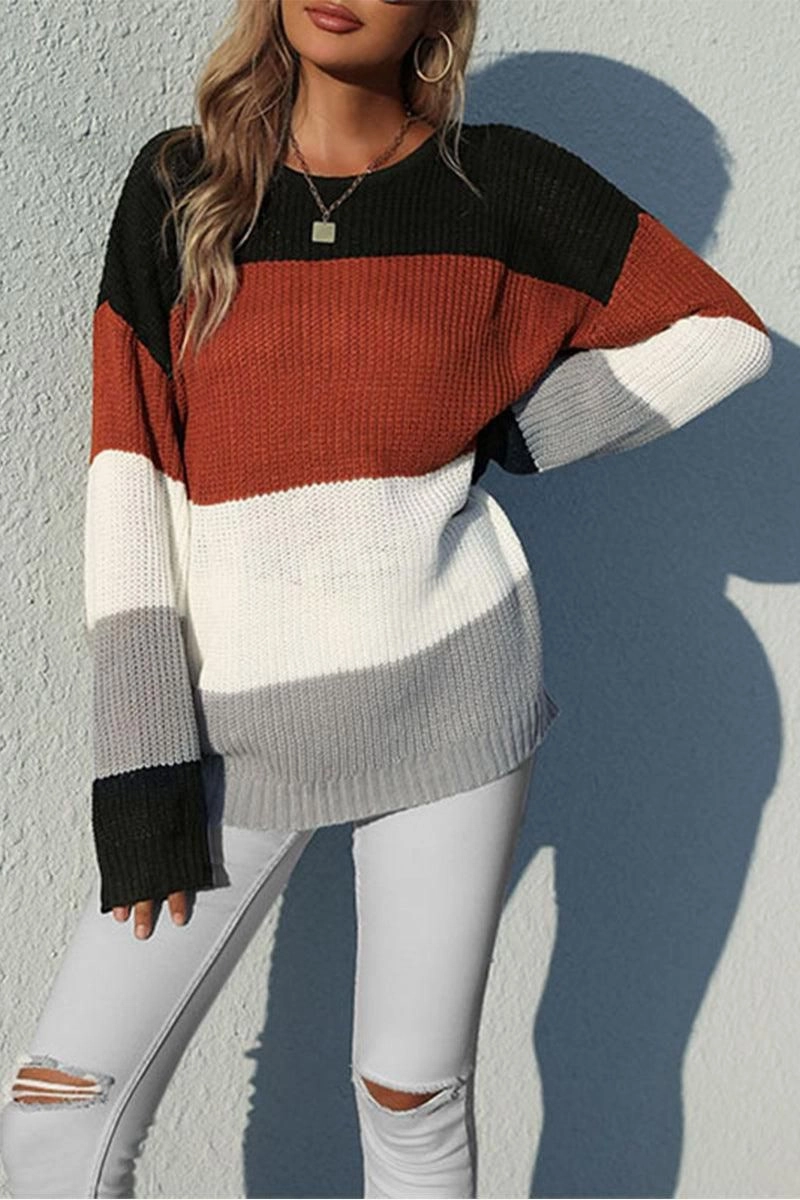 Compression Fit Technology LOOSE FIT COLOR BLOCK DAILY SWEATER