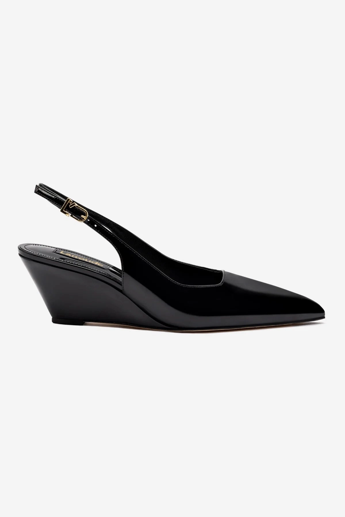 Dry Base Fairy Step Loulou Pump In Black Patent Leather