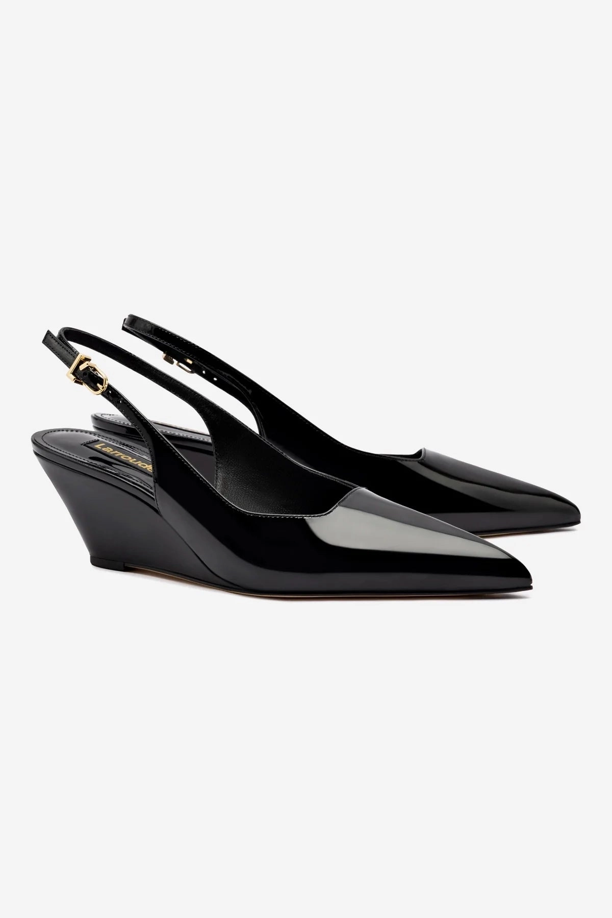 Loulou Pump In Black Patent Leather Wide toe box