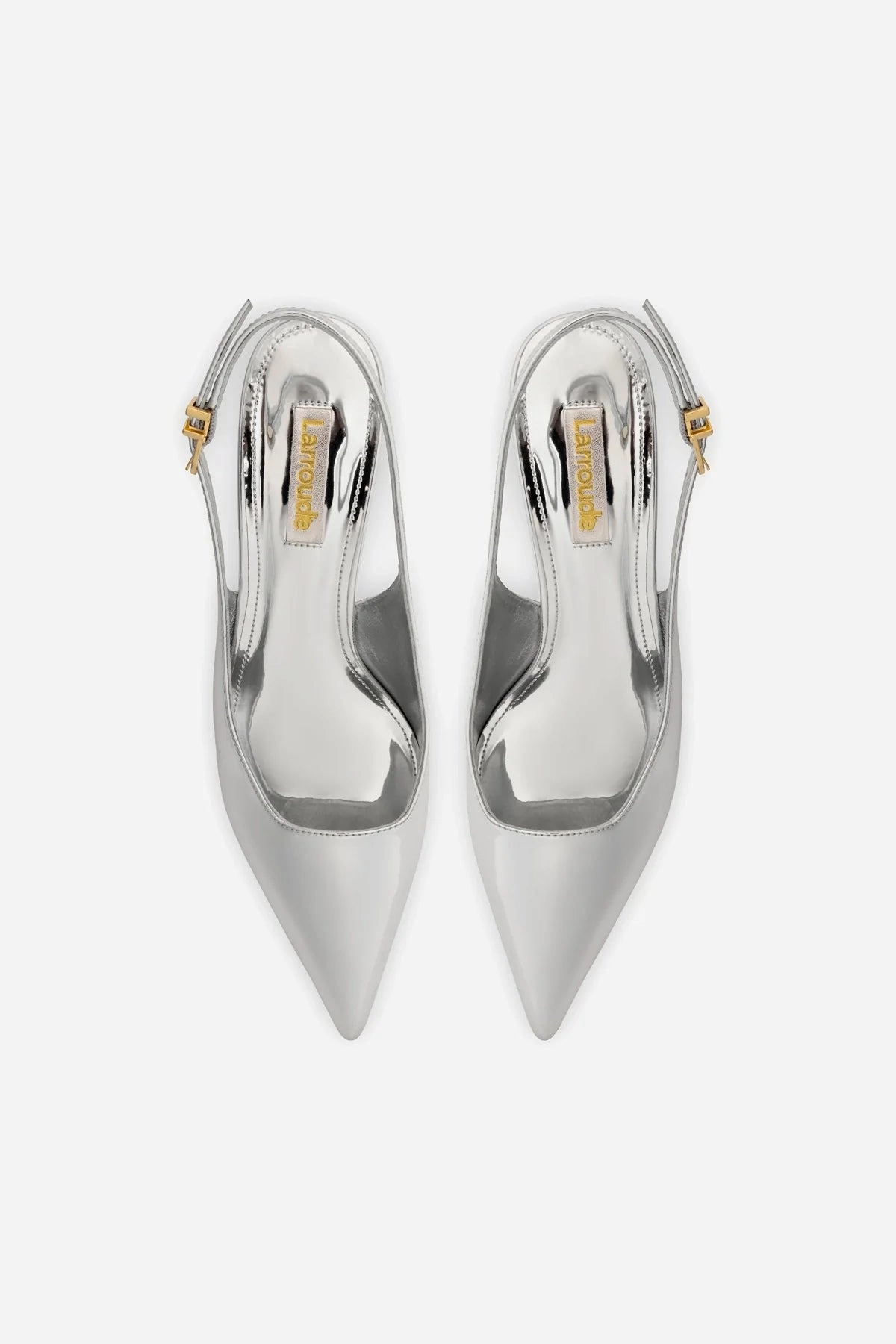 Silver Shine Loulou Pump In Silver Specchio
