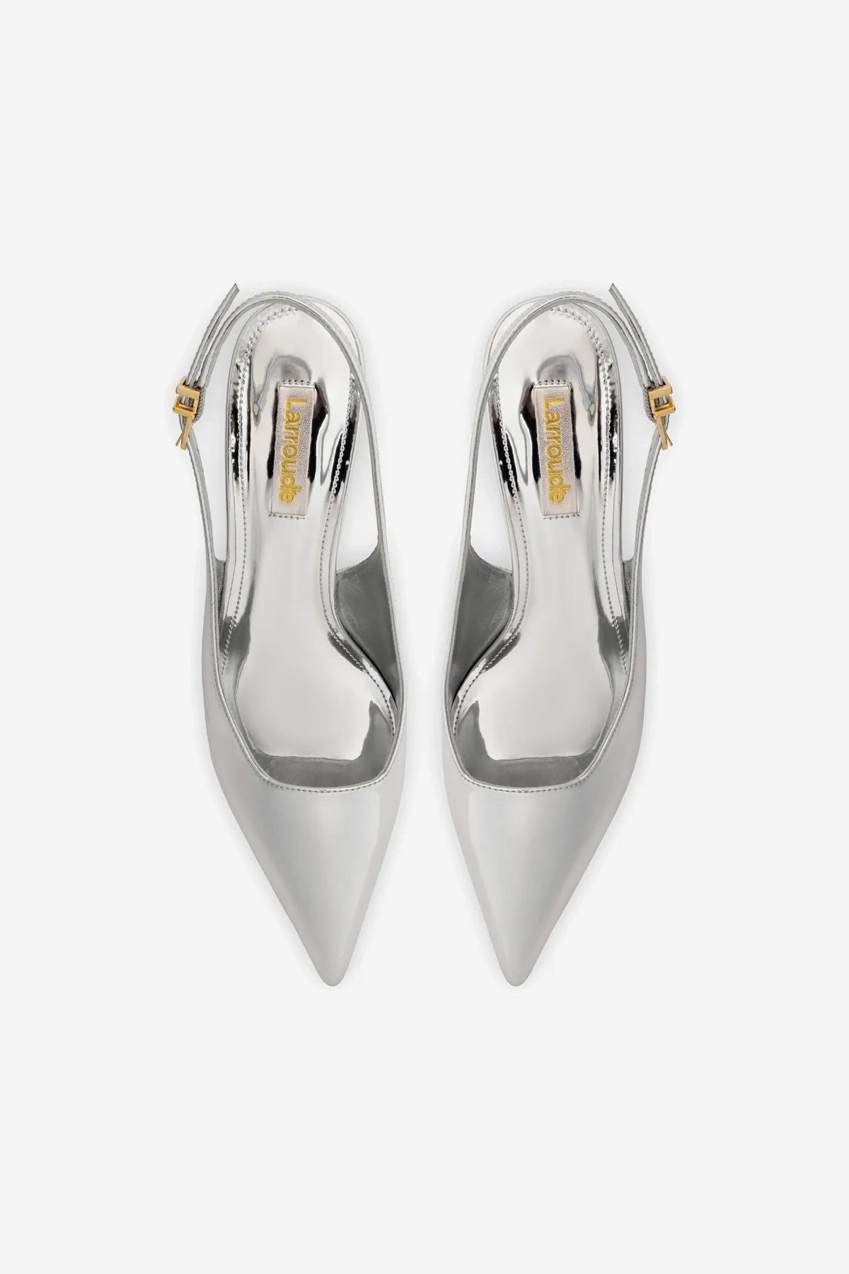 Loulou Pump In Silver Specchio All Day Comfort Leather Touch