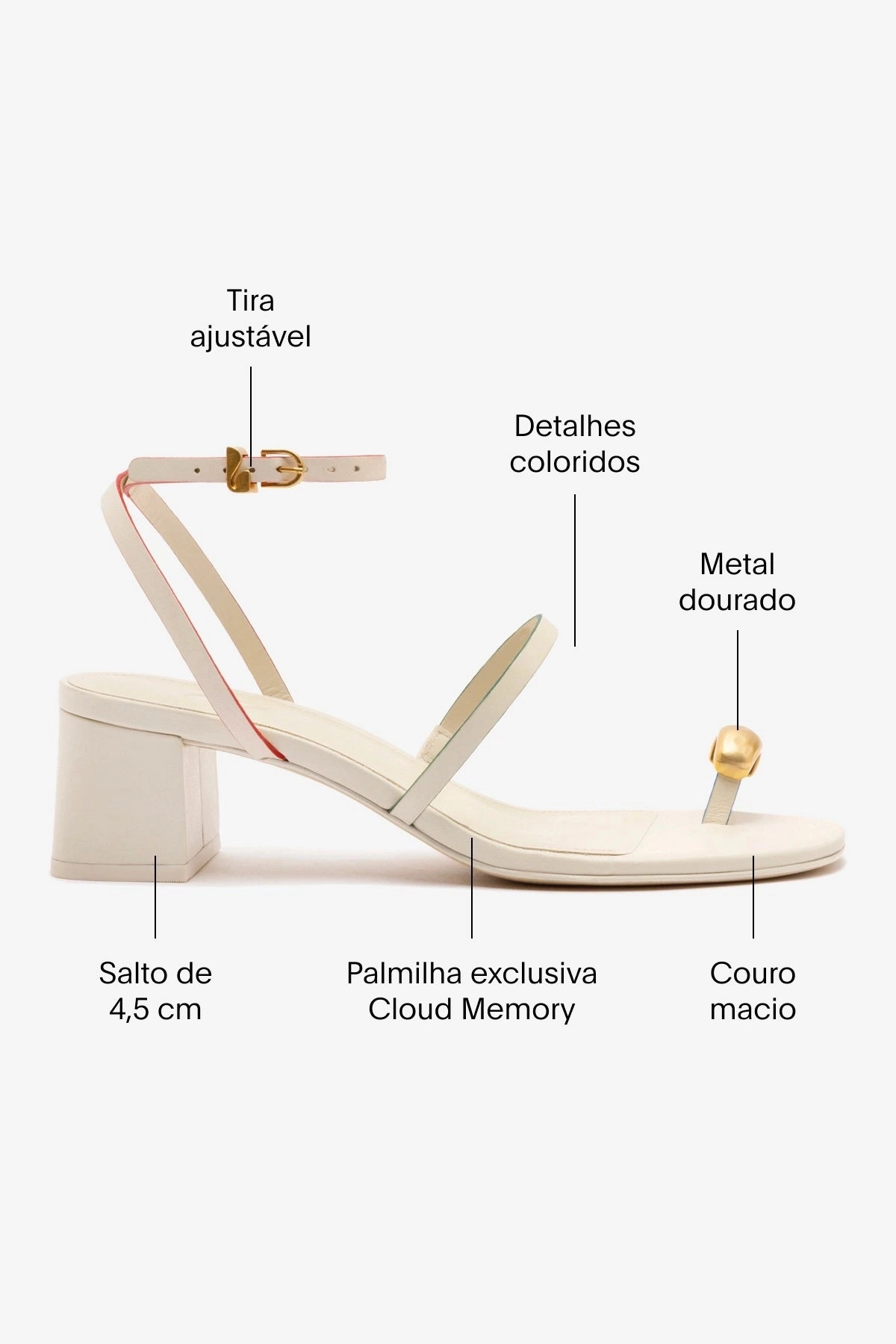 Biarritz Block In Ivory Leather Sweat Resistant Indoor Fitness Tone Play