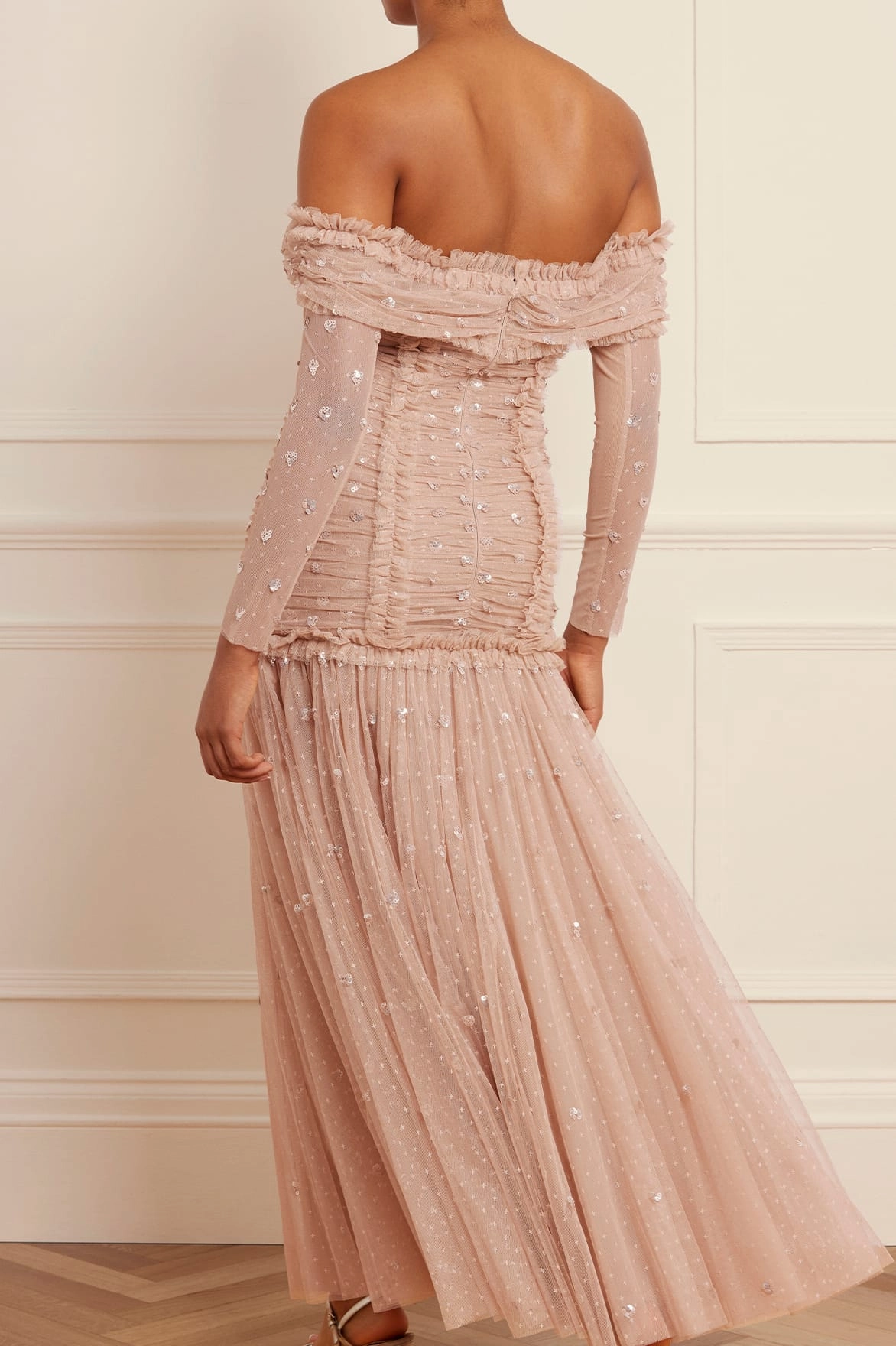Love Heart Rouched Off-Shoulder Gown Perfect Fit Look
