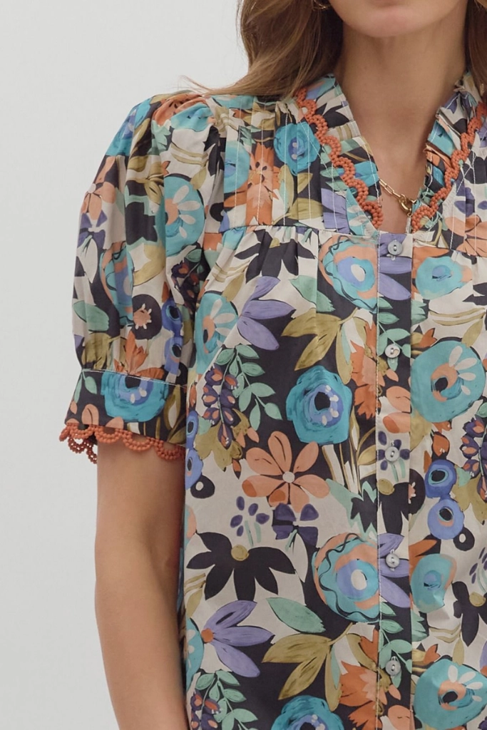 Isabella Floral Puff Sleeve Top Sustainable Manufacturing Process