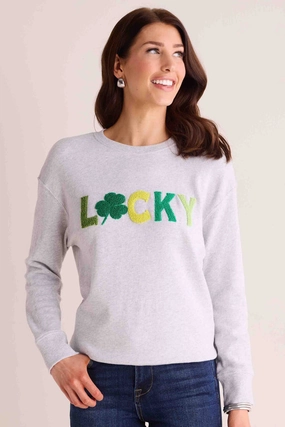 LUCKY SWEATSHIRT Buttery Soft Feel stain resistant coating