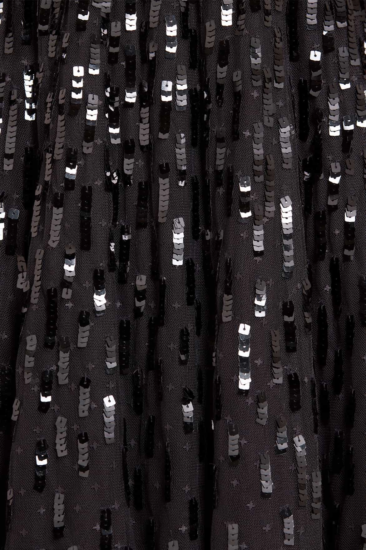 Sequin Dash Long Sleeve Gown BreathableLining