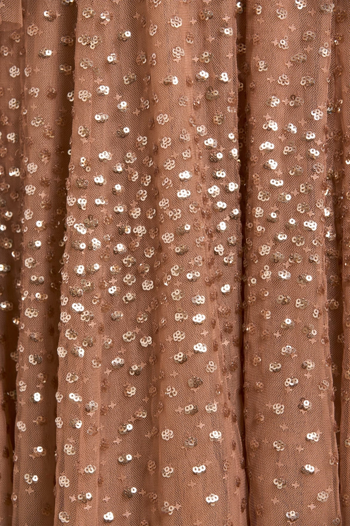 Perfectly Fit Look Calm Tone Scatter Dot Round Neck Ankle Gown