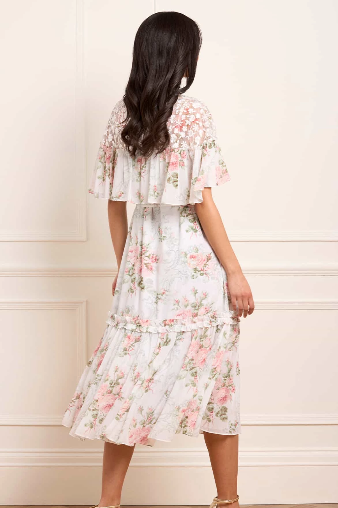Influencer-Approved Madame Rose Carla Chiffon Cape Ballerina Dress