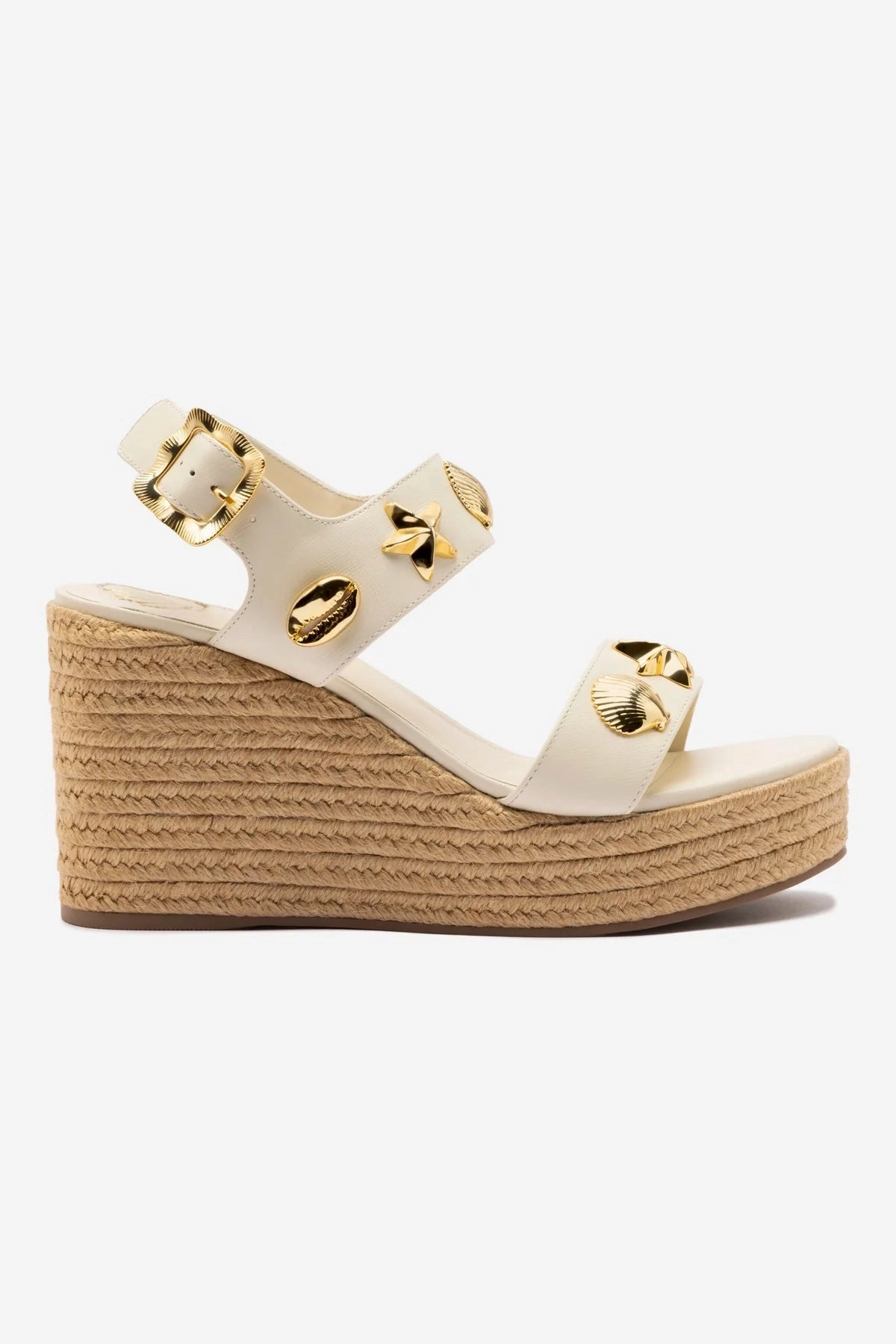 Supportive Core Office Workers Madison Hi Espadrille In Ivory Saffiano