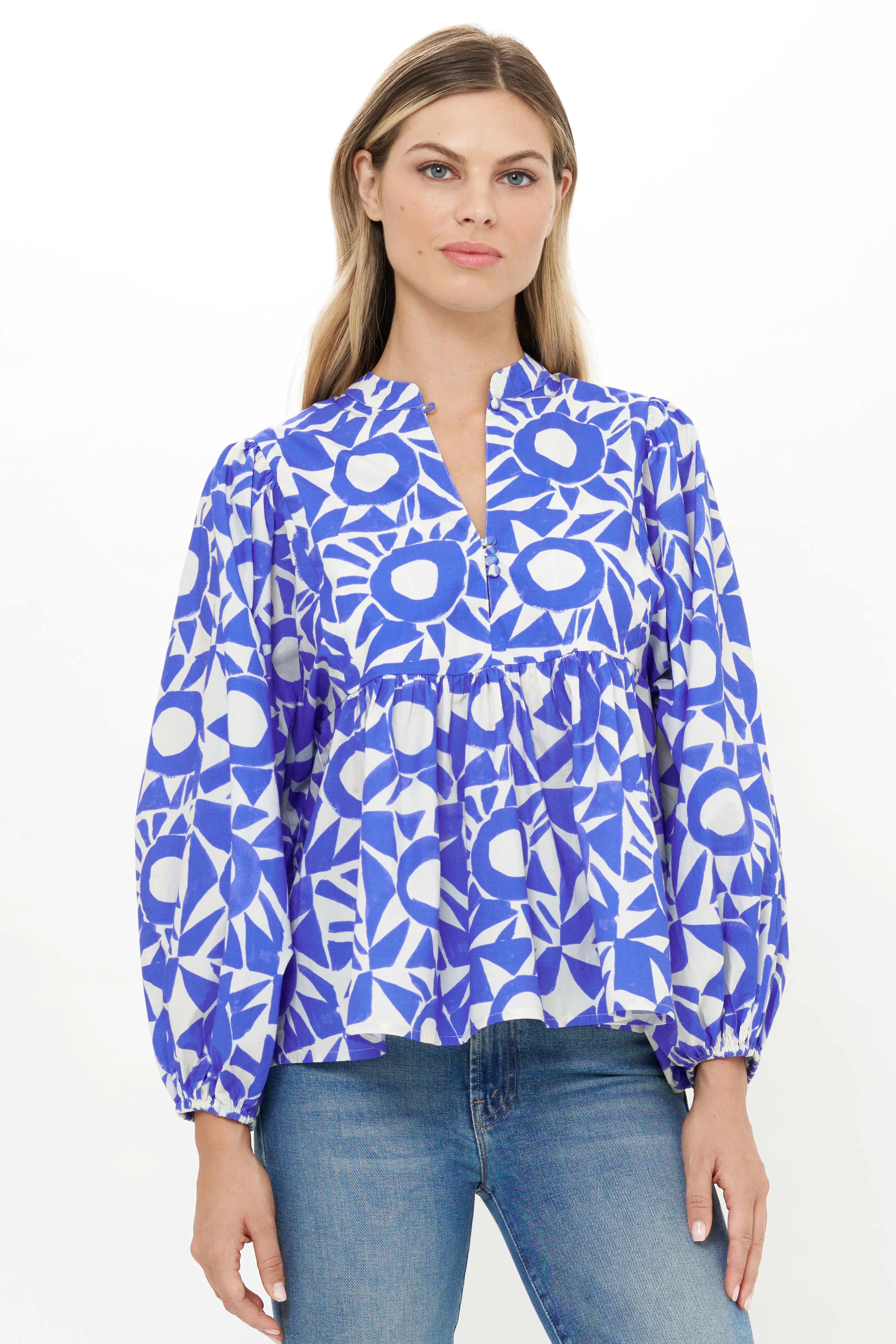 Ergonomic Fit Design Mandarin Balloon Top Eclipse Blue