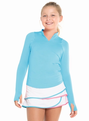 Mandarin Collar Long Sleeve Metallic Fiber Blend