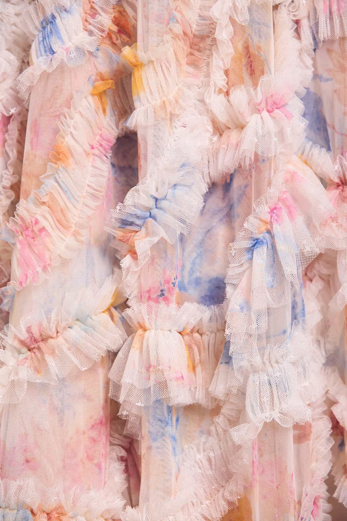 Mariannes Floral Aaliyah One-Shoulder Ballerina Dress Smooth Texture Soft Lines