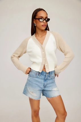 Casual Long Sleeve Marina Cardigan Off White