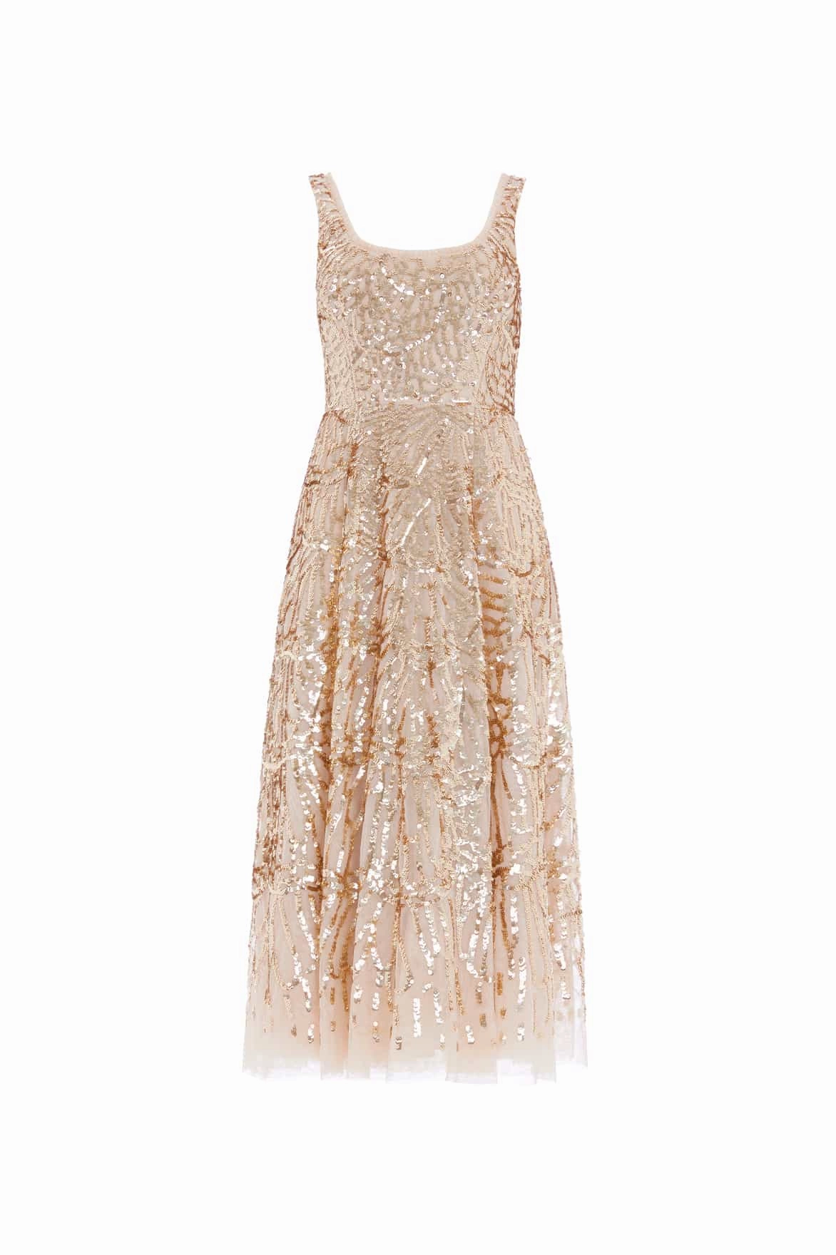 Bride Side Marquet Scoop Neck Ballerina Dress