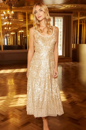 Marquet Scoop Neck Ballerina Dress Bright Vibe perfect for events