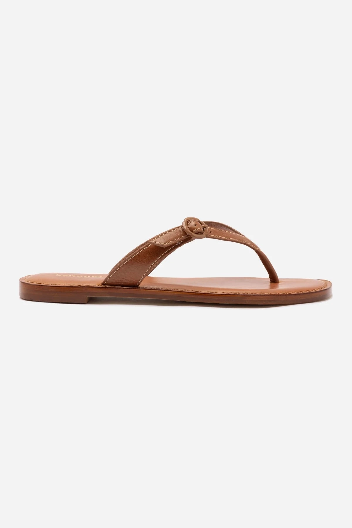 Mary Kate Flat Sandal In Caramel Leather Peace Mood Elegant Mood