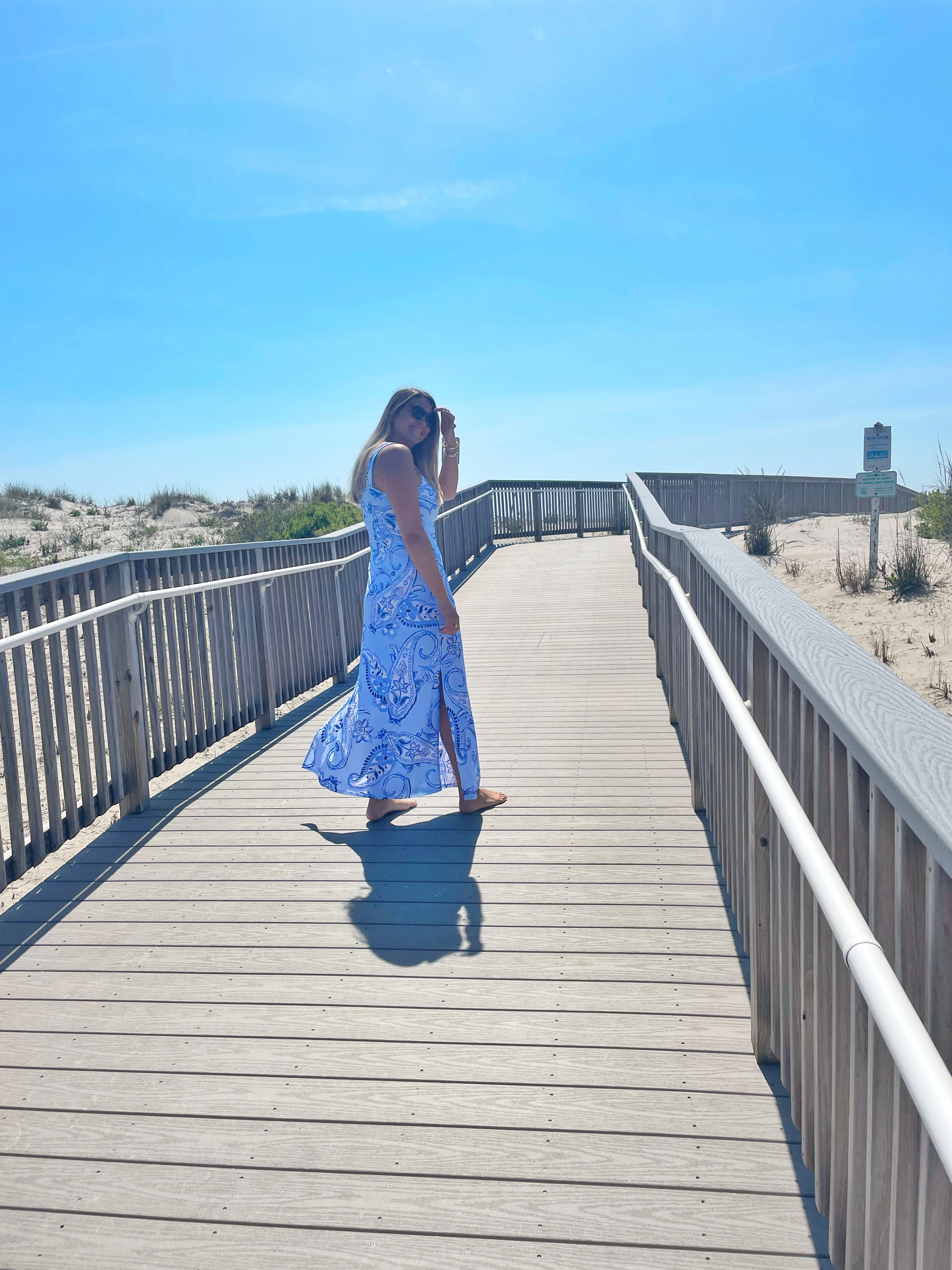 Maui Maxi Dress Oversized Paisley Bright Petal