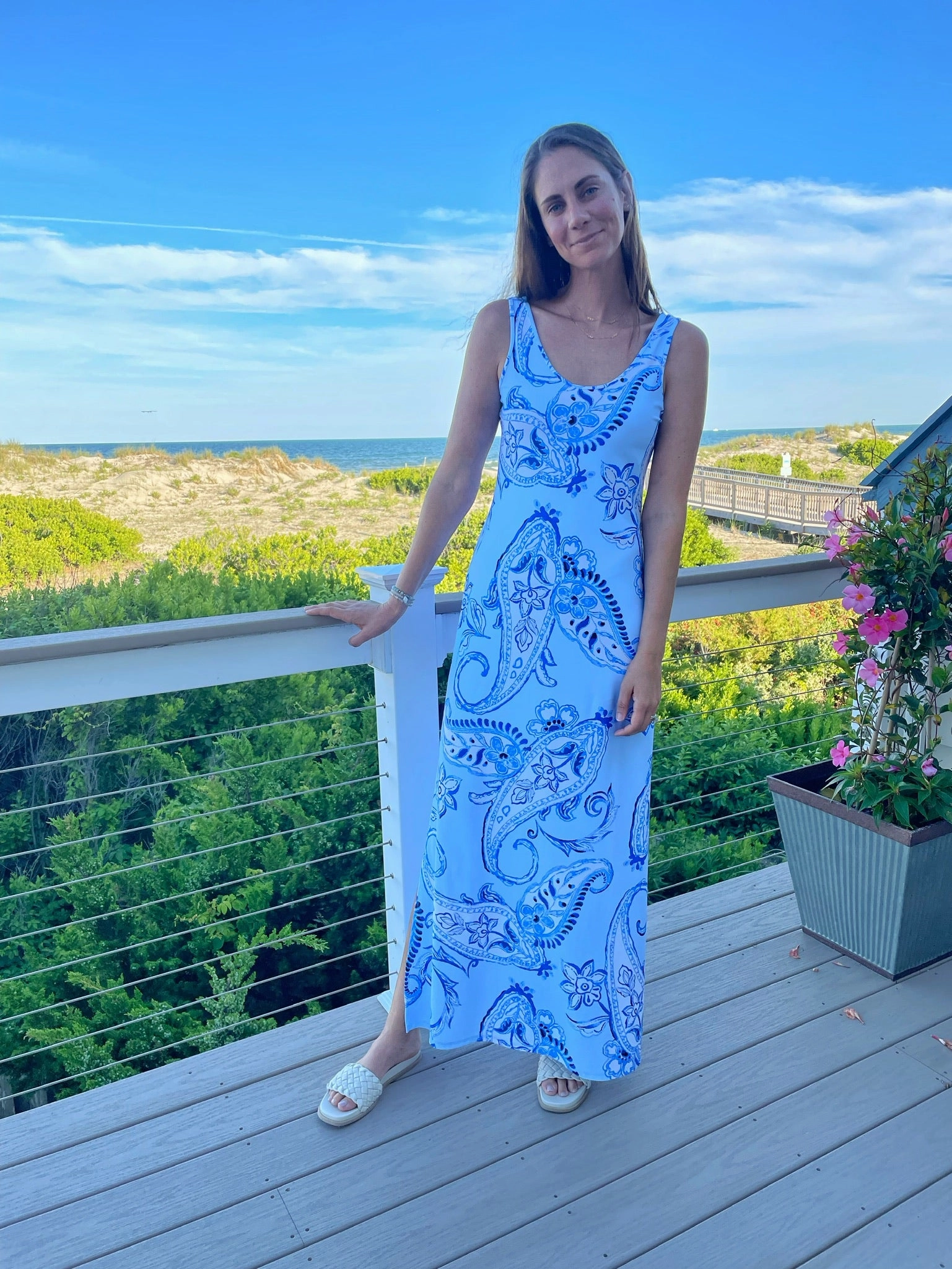 Sunny Lace Soft Comfort Maui Maxi Dress Oversized Paisley
