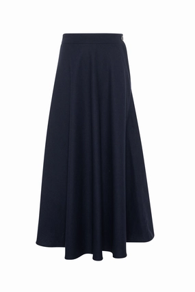 Soft Styling Maxmrkt Navy Wool 2 Panel Skirt DW3M8968ZWN