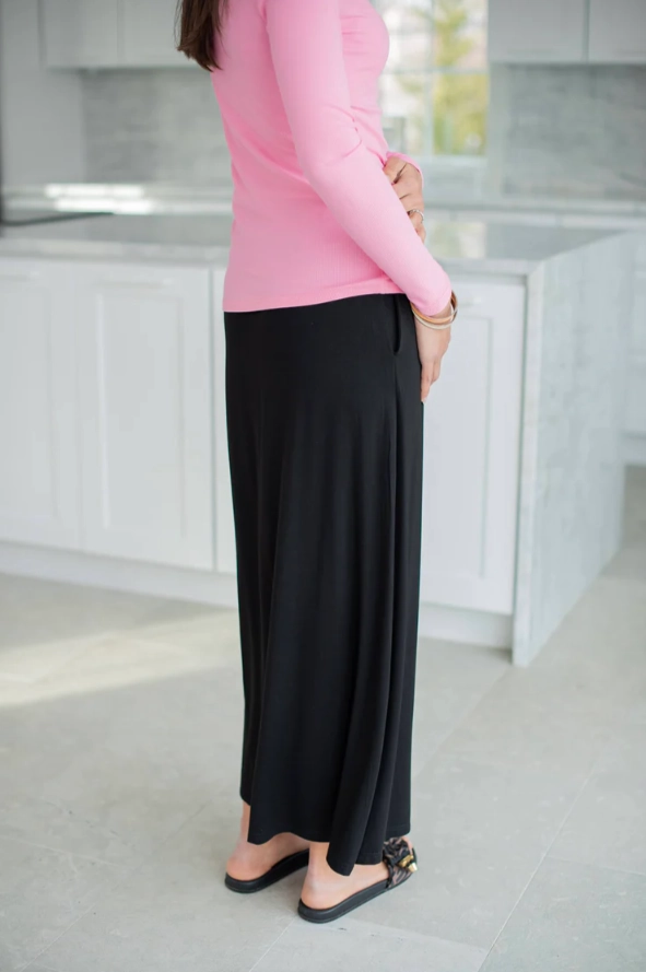 Artisanal Craft Mayas Place Black Flowy Maxi